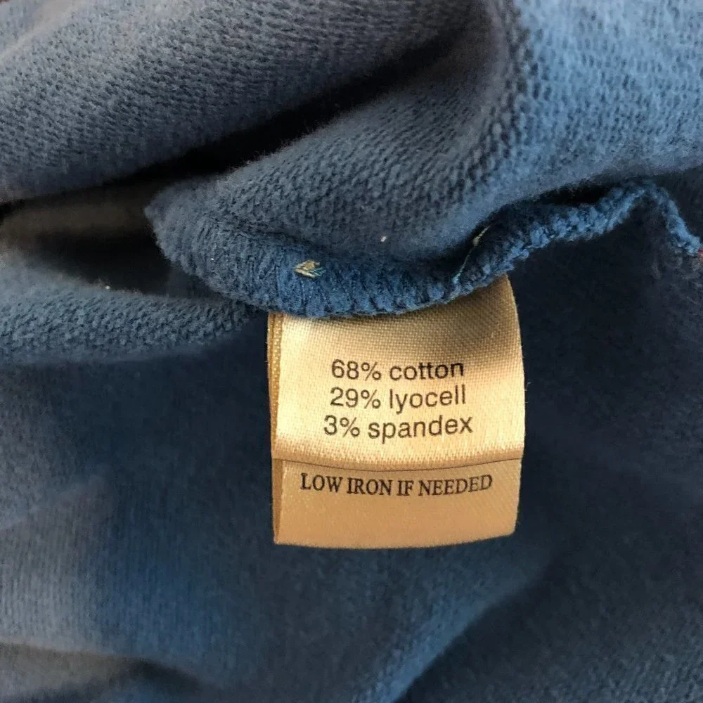 TRUE GRIT 1/4 Zip Sweater Men's Size Large Blue Long Sleeve Turtleneck